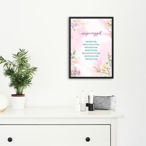 Anya vagyok - Különleges inspirációs festmény anyukáknak. Motivációs kép szeretettel kismamáknak, anyukáknak - művészet - grafika & illusztráció - művészi nyomat - Meska.hu