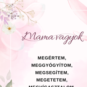 Mama vagyok - Különleges inspirációs festmény nagymamáknak. Saját szöveggel kérhető. Ajándék nagymamának - művészet - grafika & illusztráció - művészi nyomat - Meska.hu