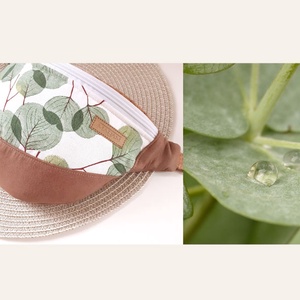 Eukaliptusz leveles övtáska, kistáska, crossbody, Táska & Tok, Övtáska, Varrás, MESKA