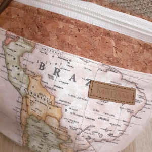 Dél-Amerika térképmintás övtáska, kistáska, crossbody - táska & tok - övtáska - Meska.hu