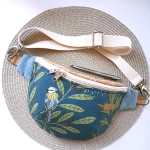 Madaras, türkizkék Övtáska, Kistáska, Crossbody - Meska.hu