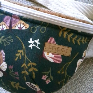 Lepkés, sötétzöld Övtáska, Kistáska, Crossbody - táska & tok - övtáska - Meska.hu
