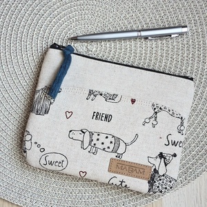 Kutyabarát,  női lapos neszesszer, tok - táska & tok - neszesszer - Meska.hu