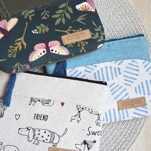 Mohazöld, nyuszis női lapos neszesszer, tok - táska & tok - neszesszer - Meska.hu