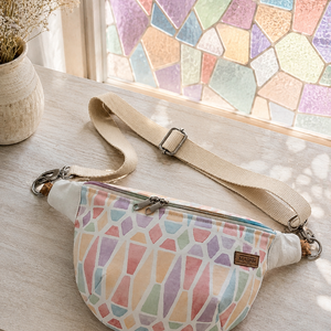 Mozaik mintás Övtáska, Kistáska, Crossbody, pasztell színekben  - Meska.hu