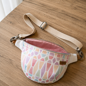 Mozaik mintás Övtáska, Kistáska, Crossbody, pasztell színekben  - táska & tok - övtáska - Meska.hu