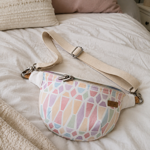 Mozaik mintás Övtáska, Kistáska, Crossbody, pasztell színekben  - táska & tok - övtáska - Meska.hu