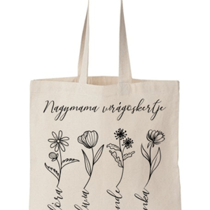 Vászontáska - nagyi virágoskertje, Táska & Tok, Bevásárlás & Shopper táska, Shopper, textiltáska, szatyor, Varrás, MESKA