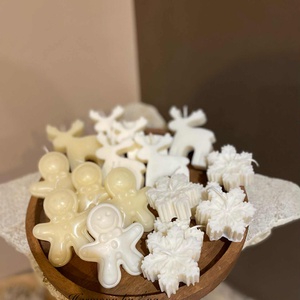 Angyal, télapó, mézesfigura, szarvas, hullám oszlop, Esküvő, Dekoráció, Gyertya & Gyertyatartó, , MESKA