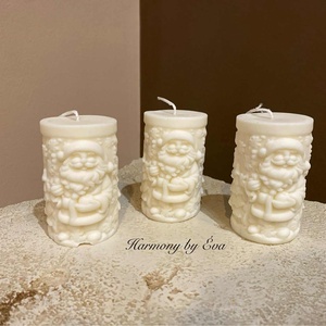 Angyal, télapó, mézesfigura, szarvas, hullám oszlop - esküvő - dekoráció - gyertya & gyertyatartó - Meska.hu