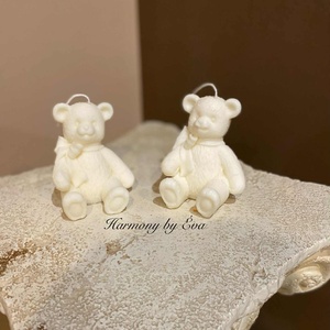 Diótörő, maci, oszlop gyertya, házikók - esküvő - dekoráció - gyertya & gyertyatartó - Meska.hu