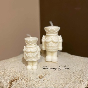Diótörő, maci, oszlop gyertya, házikók - esküvő - dekoráció - gyertya & gyertyatartó - Meska.hu