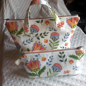 Ecobag - kézitáska, uzsonnás táska -vállon átvehető kivitelben is rendelhető- Mezei virágok, Táska & Tok, Kézitáska & válltáska, Vállon átvethető táska, Varrás, Patchwork, foltvarrás, MESKA