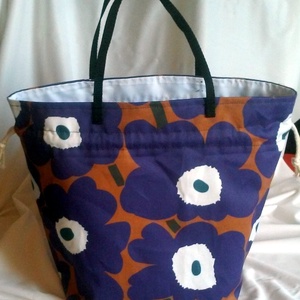 Divatos- Lunch bag -  Uzsonnás táska - Kistáska- Wet bag vízálló béléssel -Marimekko Big Poppy - táska & tok - uzsonna- & ebéd tartó - ebéd tasak, doboz - Meska.hu