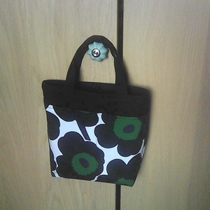 Marimekko mini táska - vállon át hordható kivitelben is - Green Poppy - Meska.hu