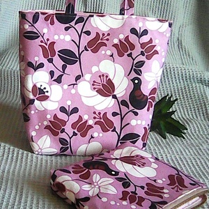 Mini bag   - kézitáska, uzsonnás táska -népi madárkás - táska & tok - uzsonna- & ebéd tartó - ebéd tasak, doboz - Meska.hu