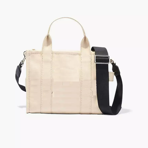 City bag- canvasz vászon kistáska- vállon át is hordható pánttal - bézs színben is - táska & tok - kézitáska & válltáska - vállon átvethető táska - Meska.hu