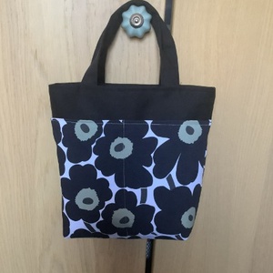 Marimekko mini táska - vállon át hordható kivitelben is - Green Poppy - táska & tok - neszesszer - Meska.hu