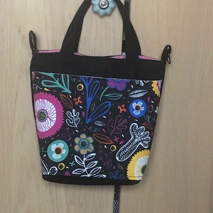Könnyed City bag- strapabíró canvasz vászon - vállon át is hordható pánttal - NIGHT GARDEN, Táska & Tok, Kézitáska & válltáska, Vállon átvethető táska, Varrás, MESKA