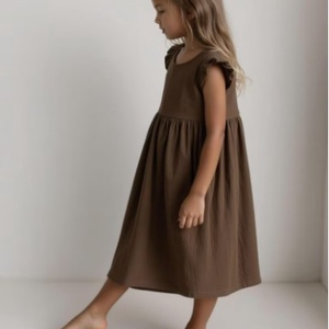 Bő szabású leányka lenvászon ruha - egyéb színekben is rendelhető- MILLA, Ruha & Divat, Gyerekruha, Ruha, Varrás, MESKA