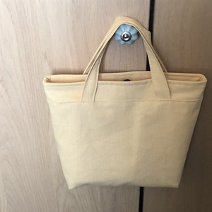 Mini bag   - kézitáska, uzsonnás táska -CREAMY YELLOW - táska & tok - uzsonna- & ebéd tartó - ebéd tasak, doboz - Meska.hu