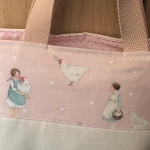 Vidékies stílusú Minibag - uzsonnás / ovis táska - ELVES ON THE FARM - táska & tok - uzsonna- & ebéd tartó - szendvics csomagoló - Meska.hu