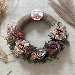 Őszi ajtódísz 30 cm átmérőjű- pasztell, Otthon & Életmód, Dekoráció, Ajtó- és ablak dekoráció, Ajtódísz & Kopogtató, Mindenmás, MESKA