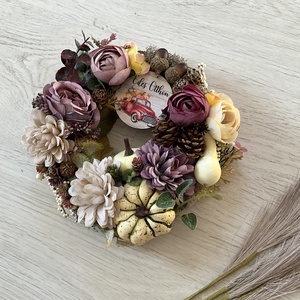 Őszi ajtódísz 22 cm átmérőjű - otthon & életmód - dekoráció - ajtó- és ablak dekoráció - ajtódísz & kopogtató - Meska.hu