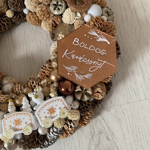 Diótörő arany varázs ajtódísz - karácsony - adventi díszek - adventi asztaldísz - Meska.hu