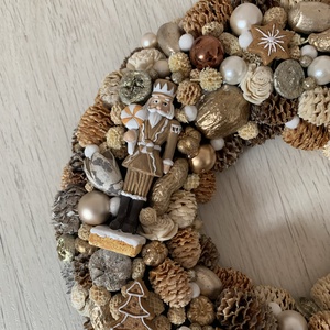 Diótörő arany varázs ajtódísz - karácsony - adventi díszek - adventi asztaldísz - Meska.hu