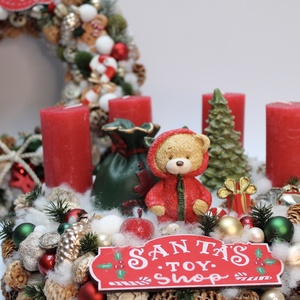 Mikulás játékboltja adventi koszorú - karácsony - adventi díszek - adventi asztaldísz - Meska.hu