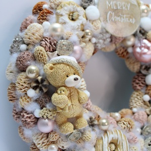 Macis karácsonyi ajtódísz - karácsony - adventi díszek - adventi asztaldísz - Meska.hu