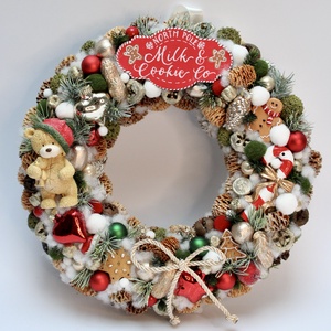 Macis karácsonyi ajtódísz - karácsony - adventi díszek - adventi asztaldísz - Meska.hu