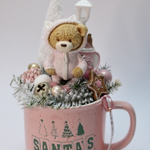 Macis bögrés dekoráció - Meska.hu