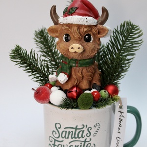 Karácsonyi bögrés dekoráció - Meska.hu