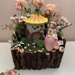 Tavaszi asztaldísz erdei tündéres - Meska.hu