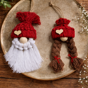 Makramé manópár - otthon & életmód - dekoráció - fali és függő dekoráció - függődísz - Meska.hu