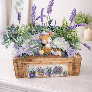 Tavaszi asztaldísz levendulás, Otthon & Életmód, Virágdekoráció, Virágdíszek, Virágdísz kaspóban, Mindenmás, MESKA
