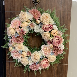 Tavaszi ajtódísz 50 cm-es pasztell, Otthon & Életmód, Dekoráció, Ajtó- és ablak dekoráció, Ajtódísz & Kopogtató, Mindenmás, MESKA