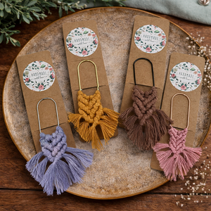 Makramé könyvjelző, Könyv & Zene, Könyvjelző, Csomózás, MESKA