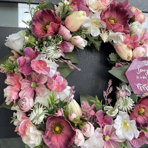 Tavaszi ajtódísz 35 cm-es - otthon & életmód - dekoráció - ajtó- és ablak dekoráció - ajtódísz & kopogtató - Meska.hu