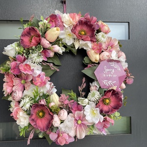 Tavaszi ajtódísz 35 cm-es, Otthon & Életmód, Dekoráció, Ajtó- és ablak dekoráció, Ajtódísz & Kopogtató, Mindenmás, MESKA