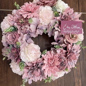 Tavaszi pasztell lila ajtódíszek 34 cm-es, Otthon & Életmód, Dekoráció, Ajtó- és ablak dekoráció, Ajtódísz & Kopogtató, Mindenmás, MESKA