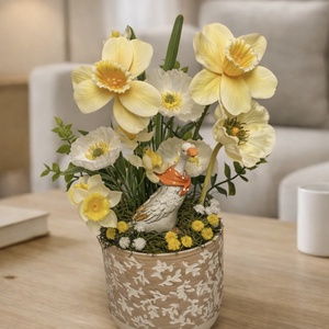 Tavaszi asztaldísz liba figurával - Meska.hu