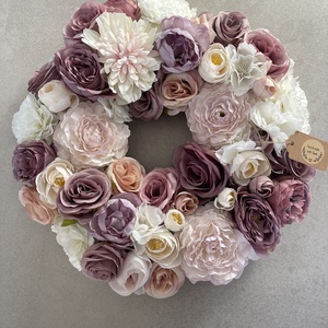 Tavaszi pasztell lila álom 36 cm-es, Otthon & Életmód, Dekoráció, Ajtó- és ablak dekoráció, Ajtódísz & Kopogtató, Mindenmás, MESKA