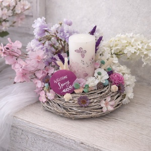 Tavaszi asztaldísz rusztikus - Meska.hu