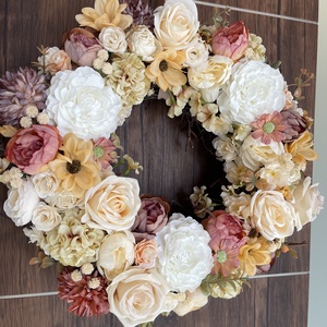 Tavaszi ajtódísz 38 cm-es Örök romantikus - Meska.hu