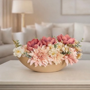 Tavaszi magnóliás asztaldíszek 40 cm csónak kaspóban, Otthon & Életmód, Virágdekoráció, Virágdíszek, Virágdísz kaspóban, Mindenmás, MESKA