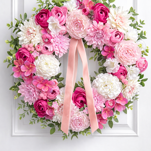 Tavaszi ajtódísz 42 cm-es, Otthon & Életmód, Dekoráció, Ajtó- és ablak dekoráció, Ajtódísz & Kopogtató, Mindenmás, MESKA