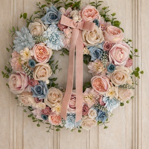 Tavaszi ajtódísz 42 cm-es Bridgerton hangulatú - Meska.hu